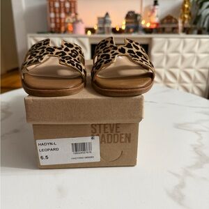 Steve Madden Leopard Slide Sandals